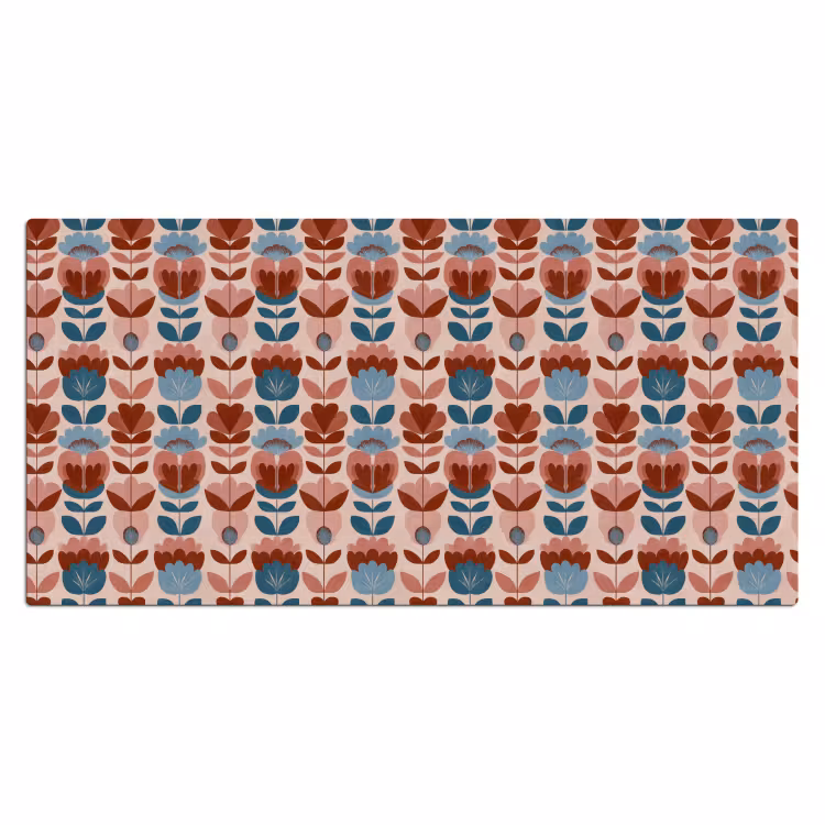 Vintage - Motief - Kleurrijk Muismat XXL klein 681 -3d_leeg