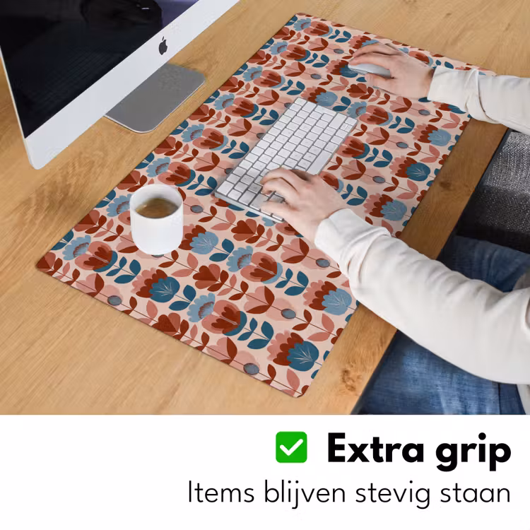 Vintage - Motief - Kleurrijk Muismat XXL klein 681 -sfeer3