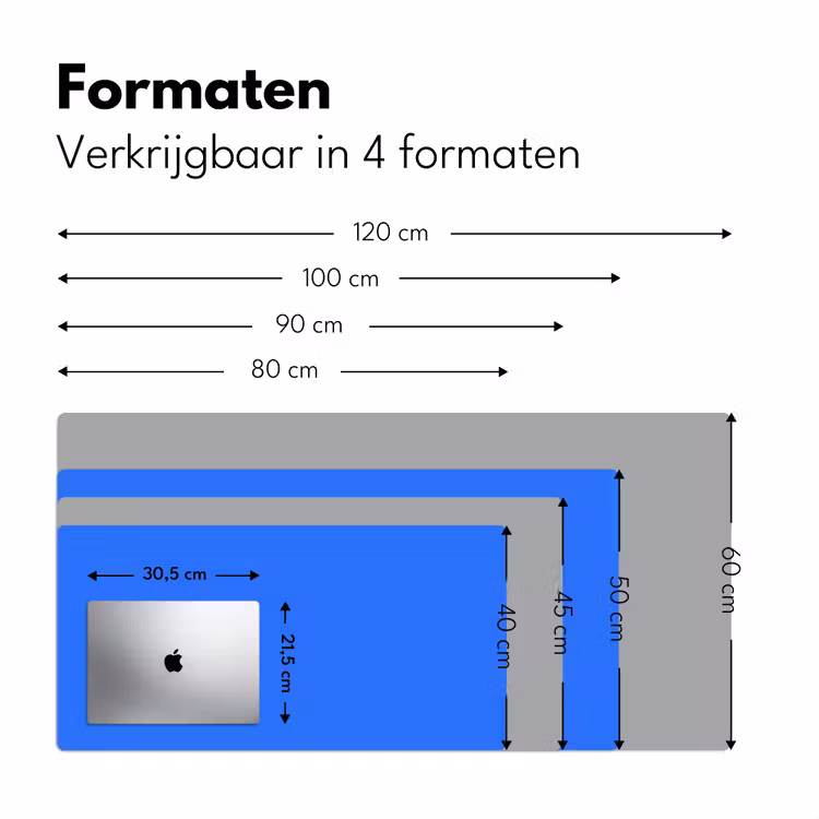 Vivid - Cobalt - Blauw Muismat XXL klein 681 -sfeer5