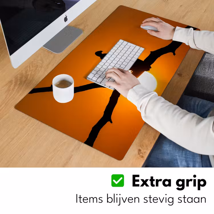 Gier - Tak - Zon - Oranje Muismat XXL klein -sfeer3