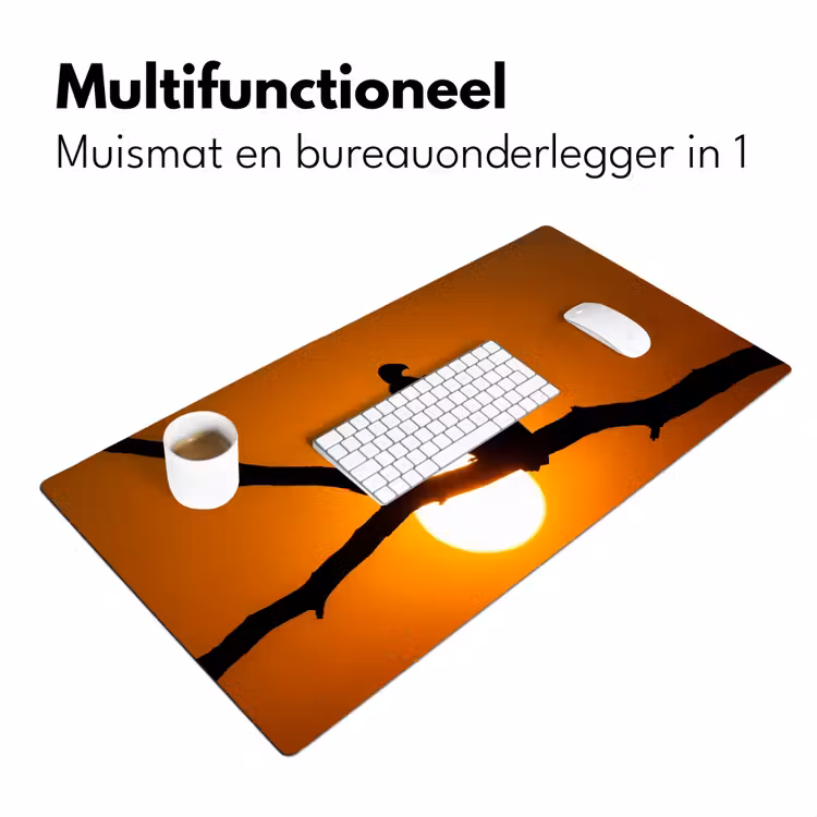 Gier - Tak - Zon - Oranje Muismat XXL klein -sfeer4