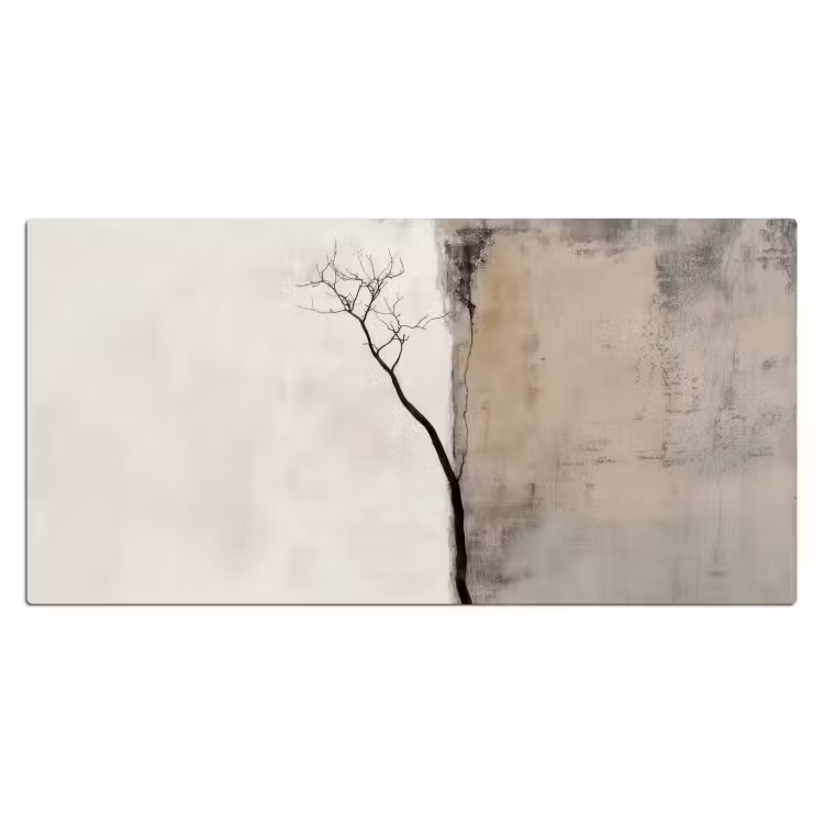 Wabi sabi - Plant - Beige Muismat XXL klein -3d_leeg