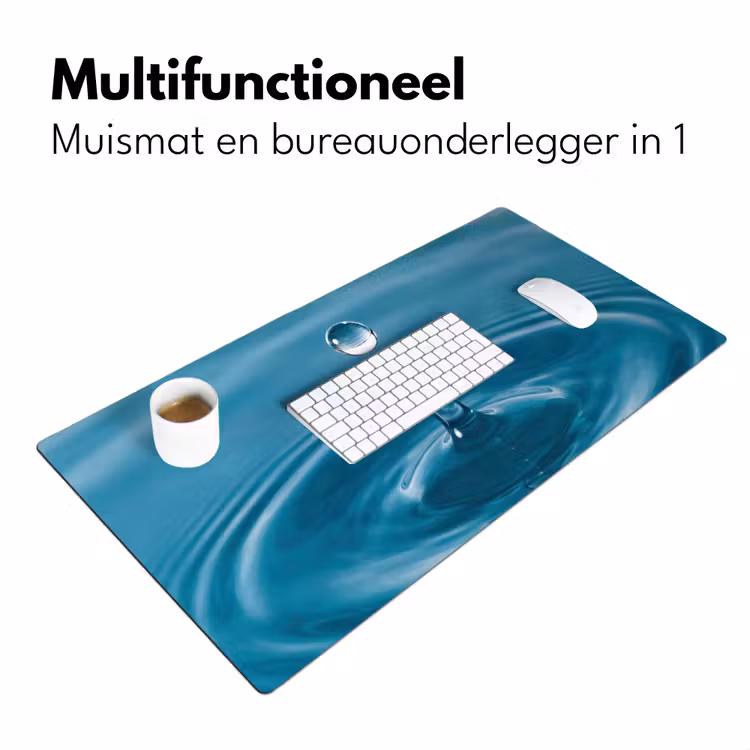 Waterdruppel - Water - Oppervlakte Muismat XXL klein -sfeer4