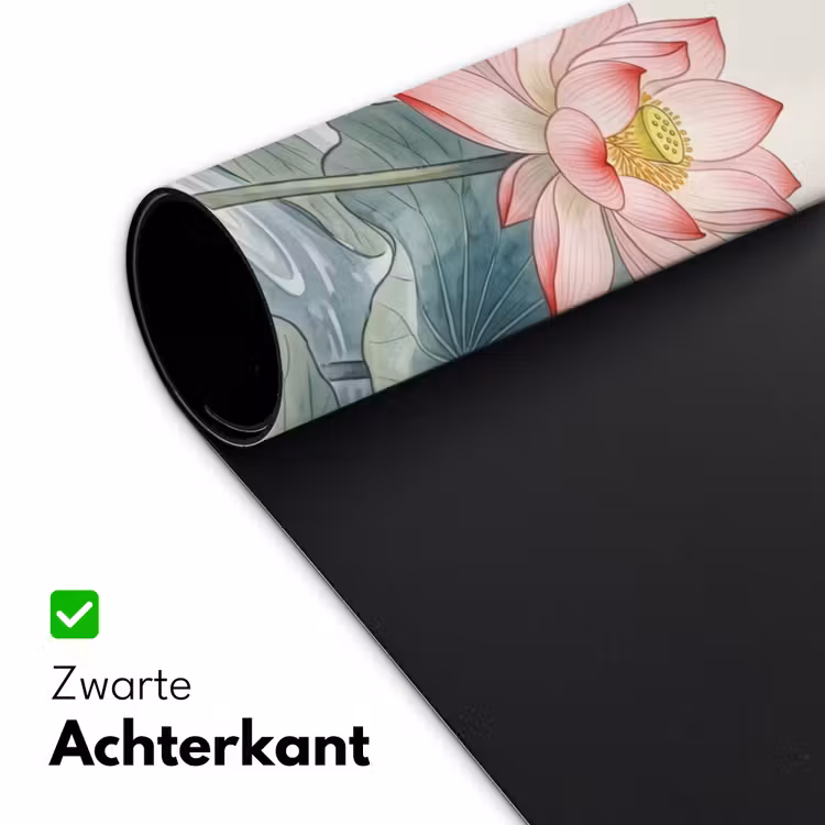 Aquarel - Lotusbloemen - Kleurrijk Muismat XXL klein -sfeer2