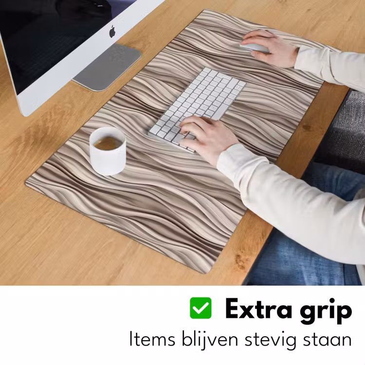 Golven - 3D - Crème Muismat XXL klein 681 -sfeer3