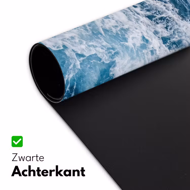 Golven - Oceaan - Blauw Muismat XXL klein -sfeer2