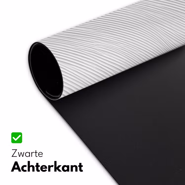 Golven - Ribbels - Wit Muismat XXL klein 681 -sfeer2