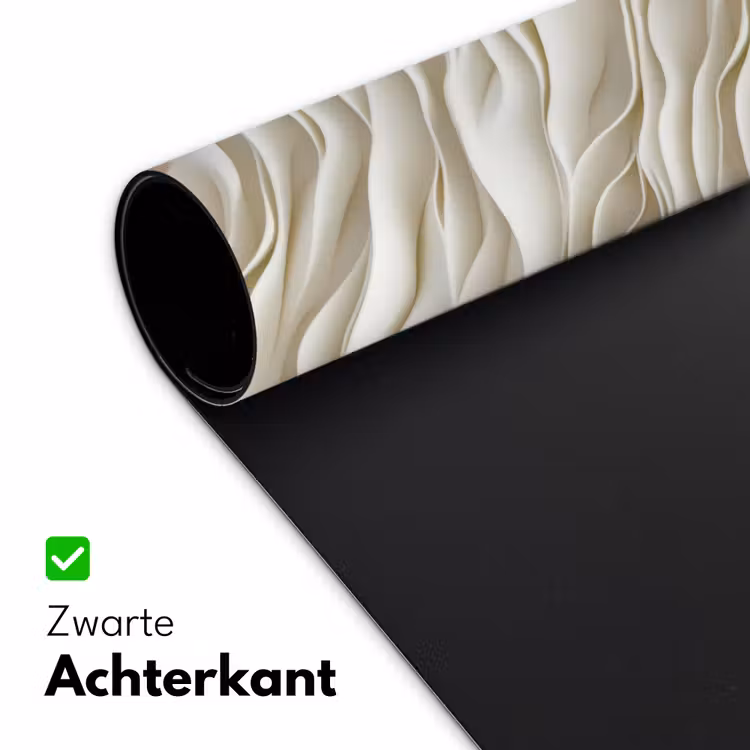 Golven - Wit - Minimalistisch Muismat XXL klein 681 -sfeer2
