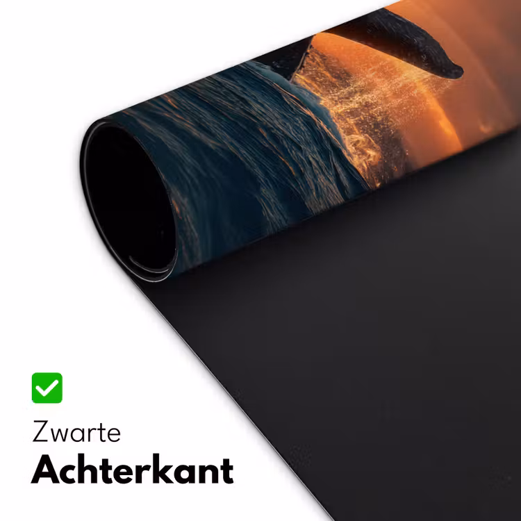 Walvis staart - Water - Zonsondergang Muismat XXL klein -sfeer2