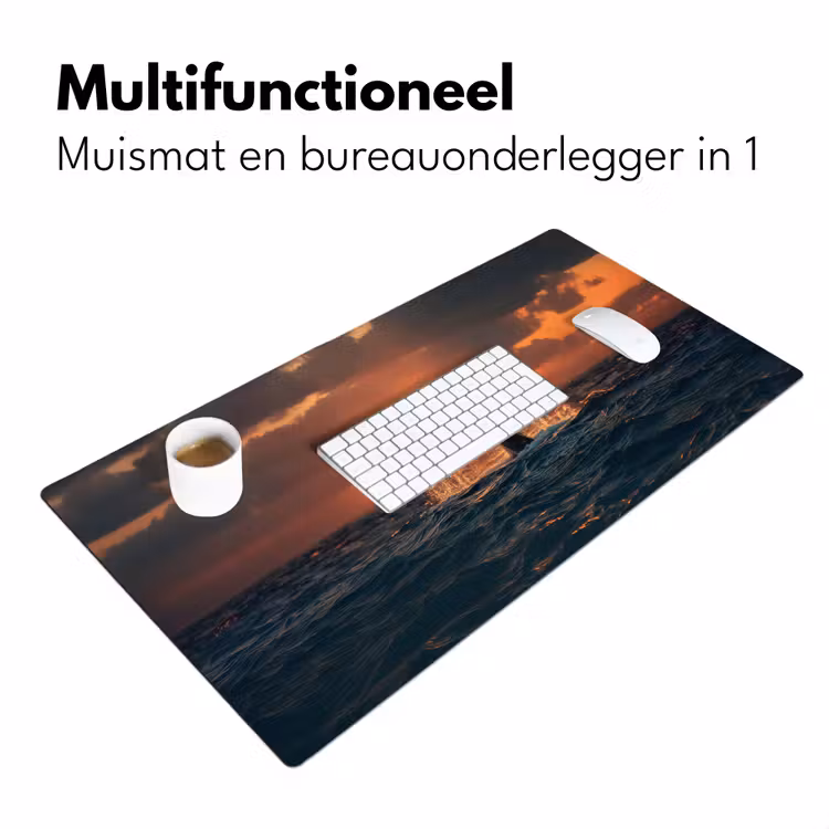 Walvis staart - Water - Zonsondergang Muismat XXL klein -sfeer4
