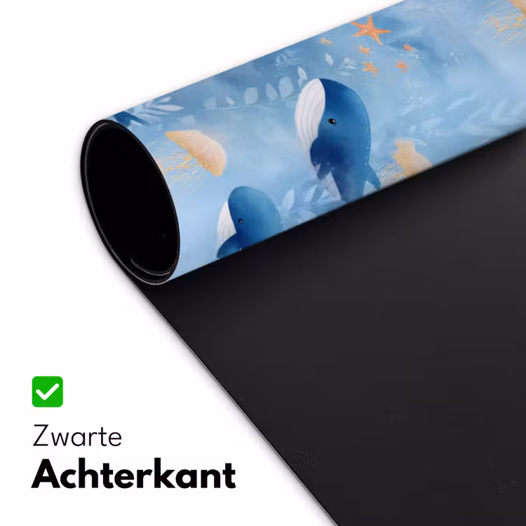 Walvissen - Oceaan - Blauw Muismat XXL klein 681 -sfeer2