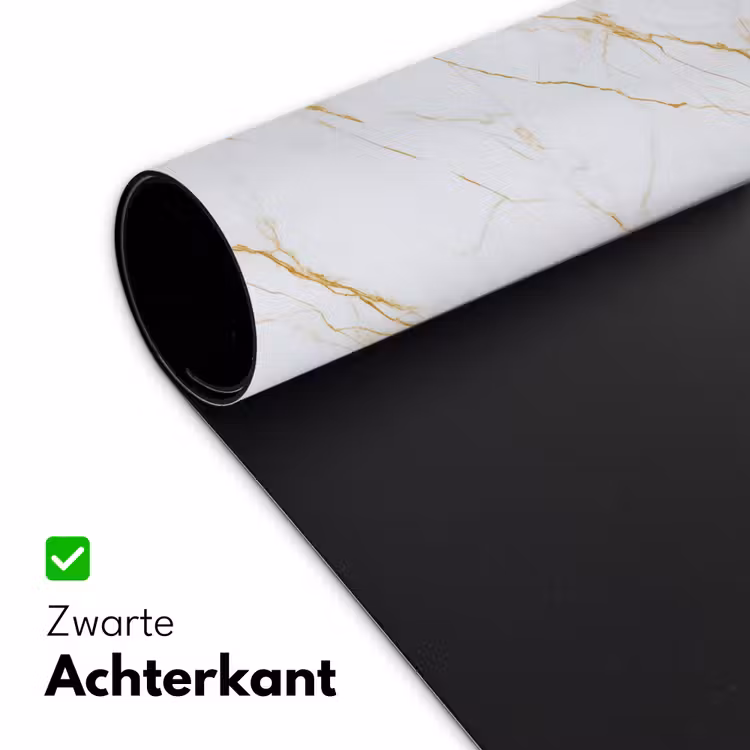 Wit - Marmer - Goud - Luxueus Muismat XXL klein 681 -sfeer2