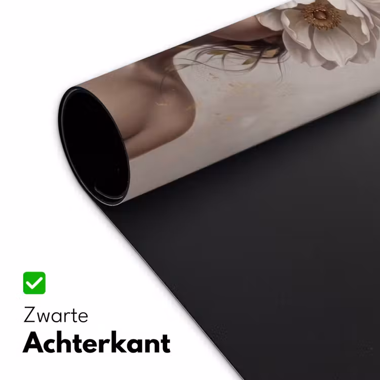 Vrouw - Pioenroos - Wit Muismat XXL klein -sfeer2