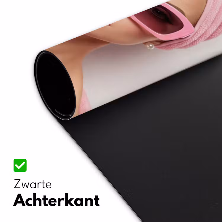 Vrouw - Roze - Wijn - Zonnebril Muismat XXL klein -sfeer2