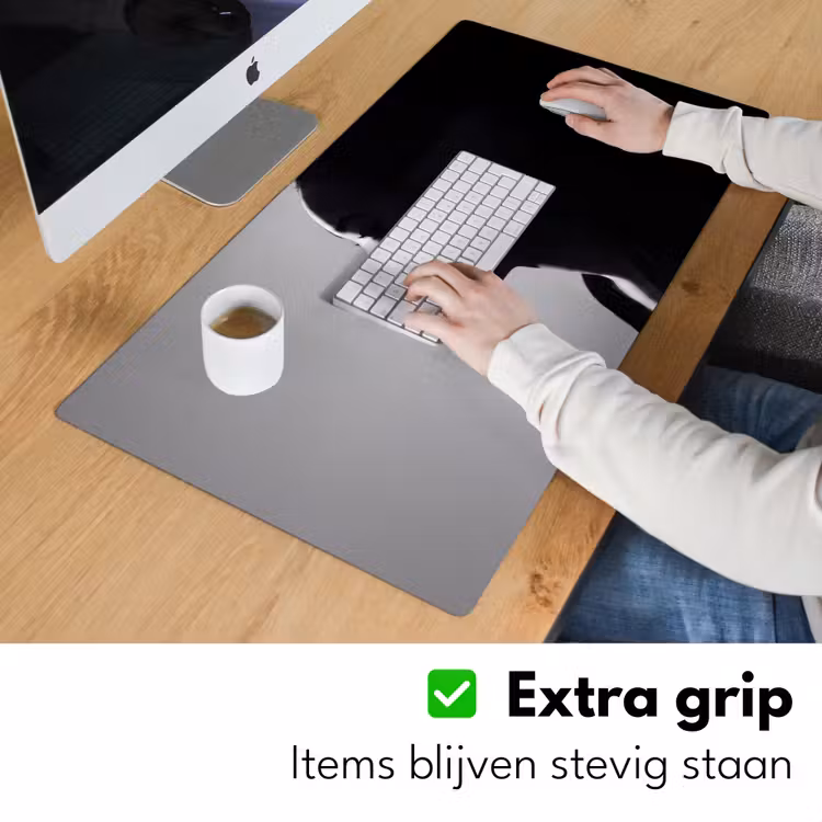 Vrouw - Profiel - Mensen - Zwart-wit Muismat XXL klein -sfeer3