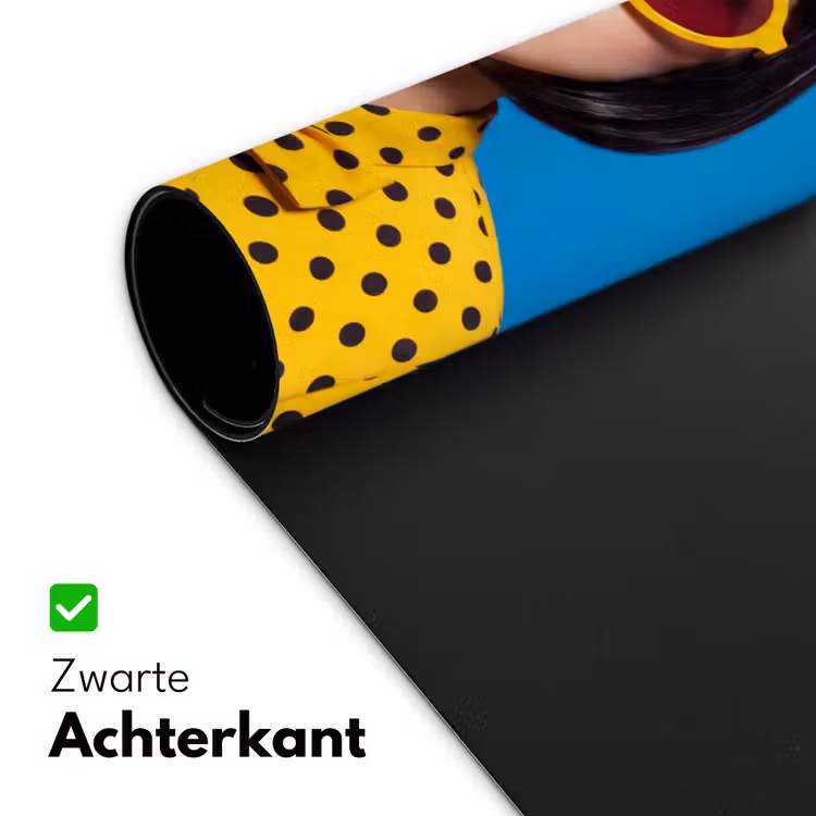 Vrouw - Zonnebril - Pop Art - Portret - Geel Muismat XXL klein -sfeer2