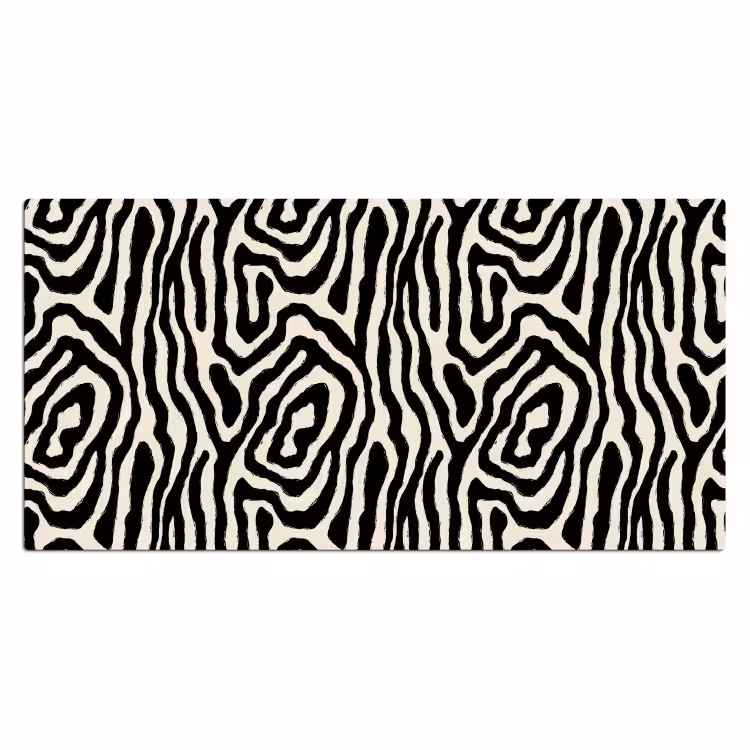 Zebra - Abstract - Zwart Muismat XXL klein 681 -3d_leeg