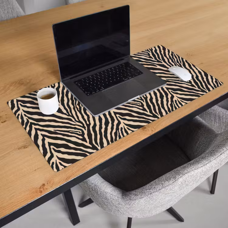 Zebra - Klassiek - Zwart Muismat XXL klein 681 -sfeer1