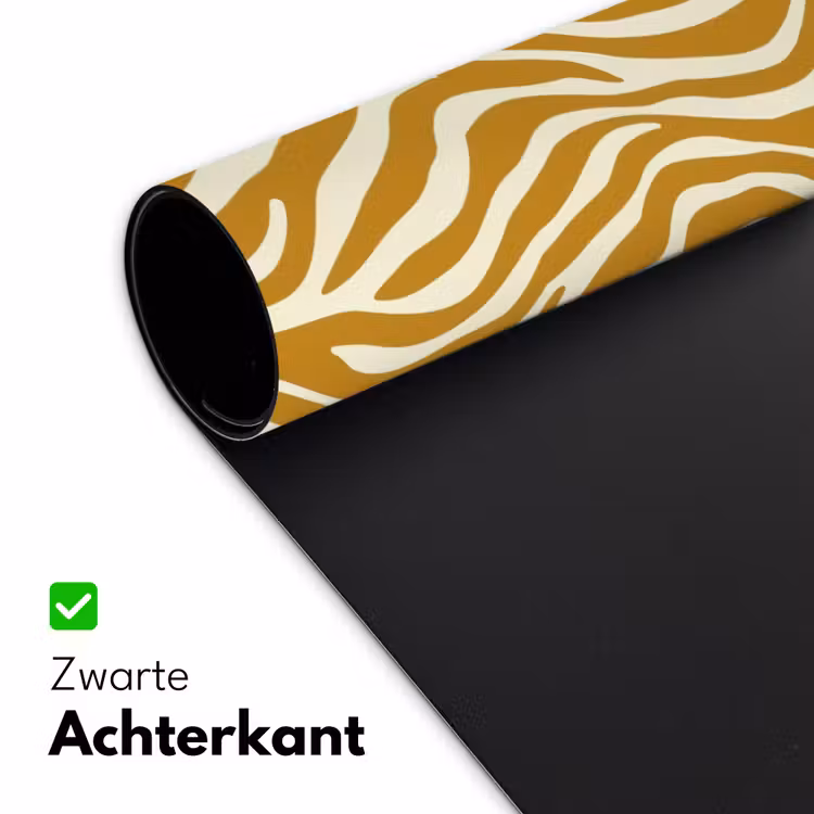 Zebra - Klassiek - Oker - Geel Muismat XXL klein 681 -sfeer2