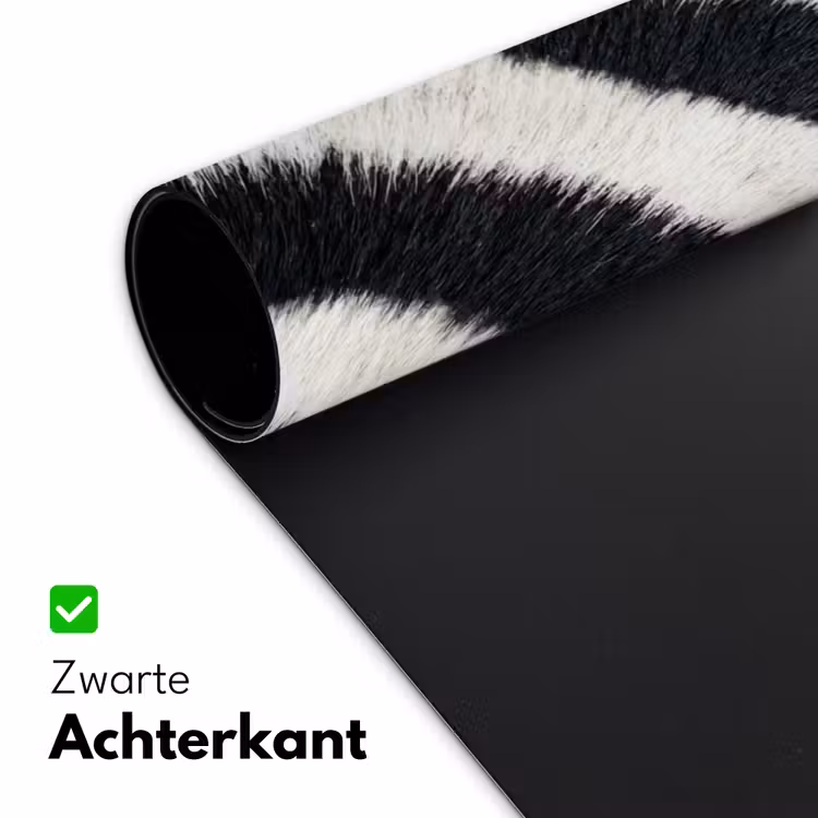Zebra - Vacht - Klassiek - Zwart - Wit Muismat XXL klein -sfeer2