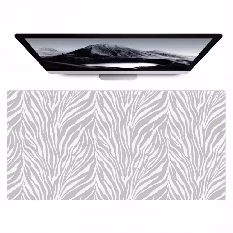 Zebra - Motief - Grijs Muismat XXL klein 681 -zzz3d