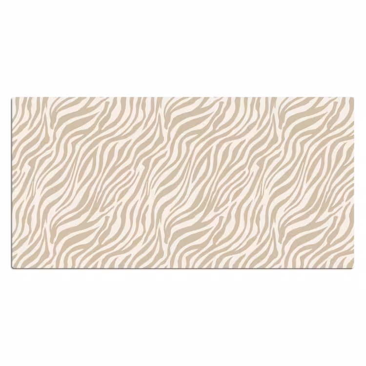 Zebra - Patroon - Beige Muismat XXL klein 681 -3d_leeg