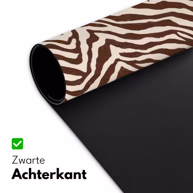Zebra - Patroon - Zwart - Wit Muismat XXL klein 681 -sfeer2