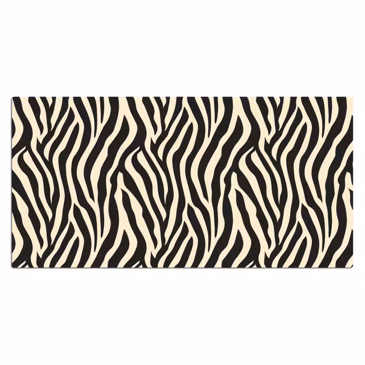 Zebra - Print - Klassiek - Zwart Muismat XXL klein 681 -3d_leeg