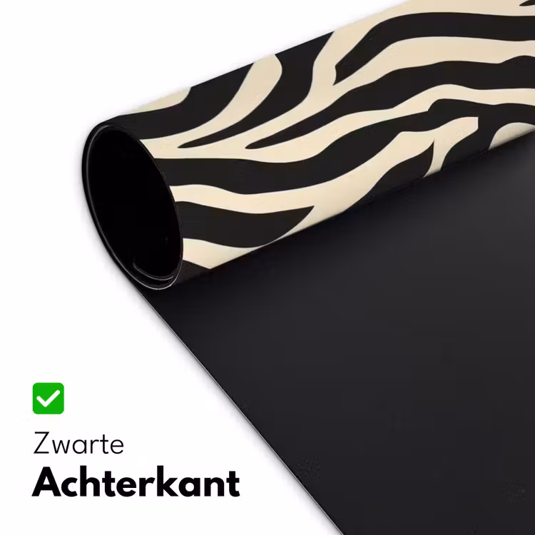 Zebra - Print - Klassiek - Zwart Muismat XXL klein 681 -sfeer2