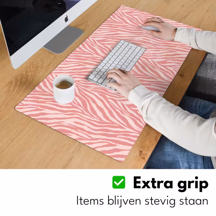 Zebra - Print - Roze Muismat XXL klein 681 -sfeer3