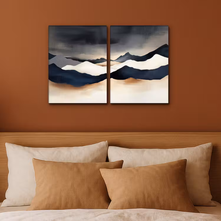 Landschap - Abstract - Modern Canvas - Meerluiken 2 luik klein -sfeer2