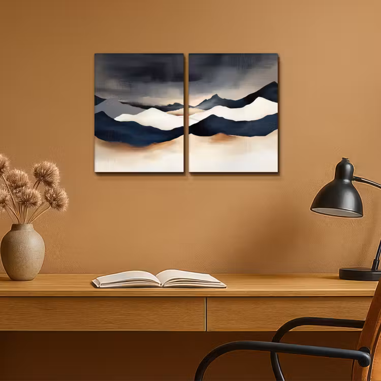 Landschap - Abstract - Modern Canvas - Meerluiken 2 luik klein -sfeer5