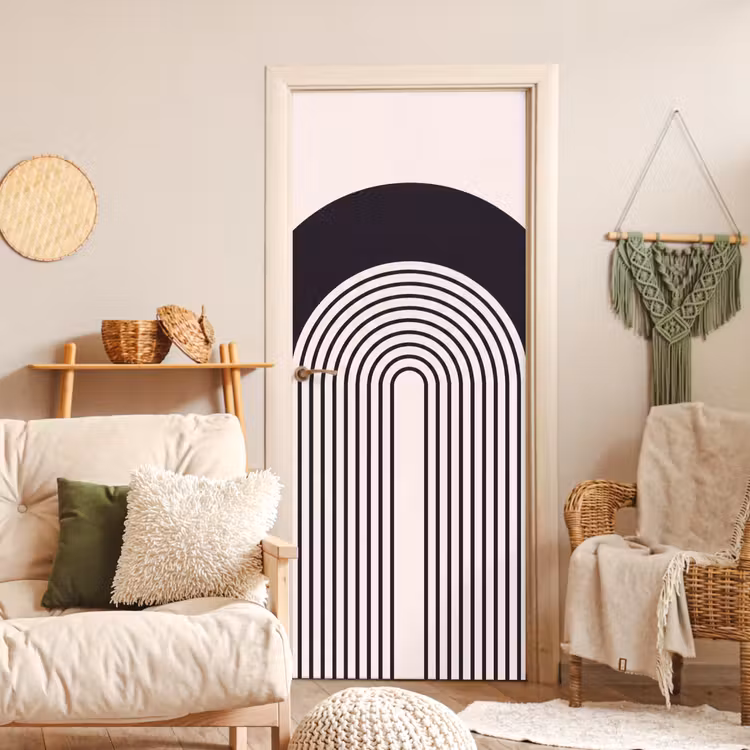 Door sticker - Abstract - Arch - Modern - Abstract - Boog - Modern deurposter klein