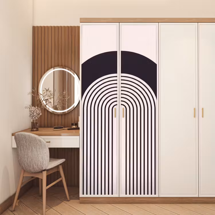 Door sticker - Abstract - Arch - Modern - Abstract - Boog - Modern deurposter klein