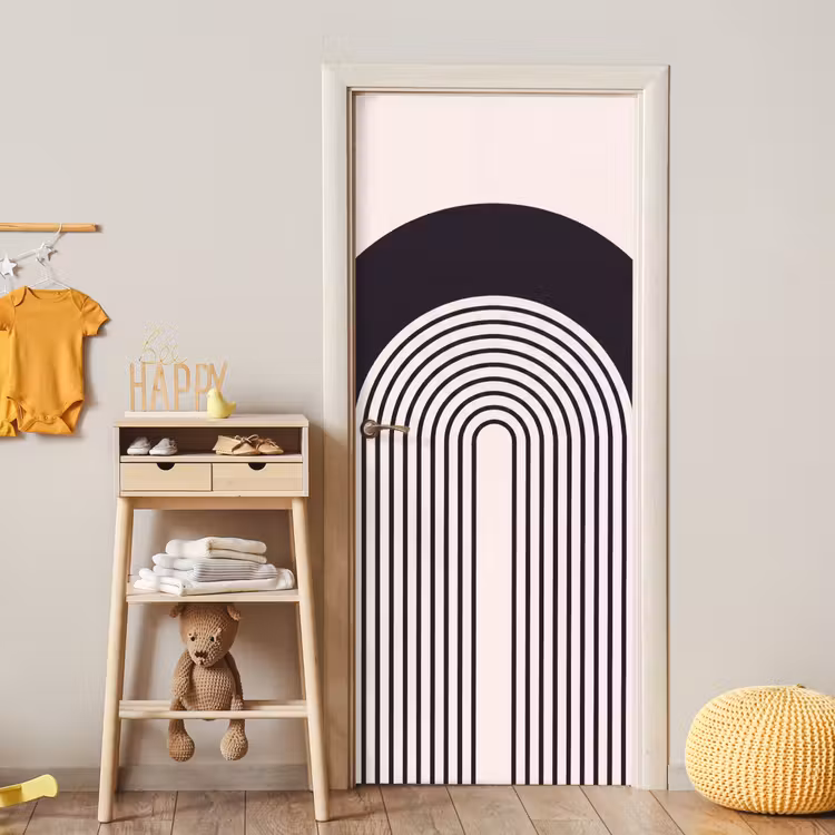 Door sticker - Abstract - Arch - Modern - Abstract - Boog - Modern deurposter klein