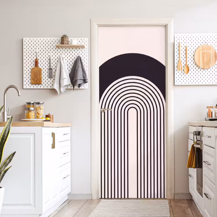 Door sticker - Abstract - Arch - Modern - Abstract - Boog - Modern deurposter klein
