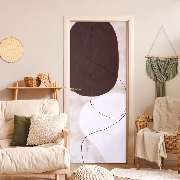 Door sticker - Abstract - Forms - Modern - Abstract - Vormen - Modern deurposter klein
