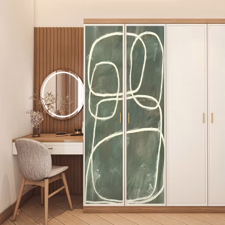 Abstract - Groen - Kunst - Modern deurposter klein -sfeer3