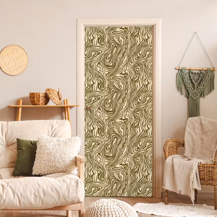 Abstract - Marmer - Groen deurposter klein 289 -sfeer2