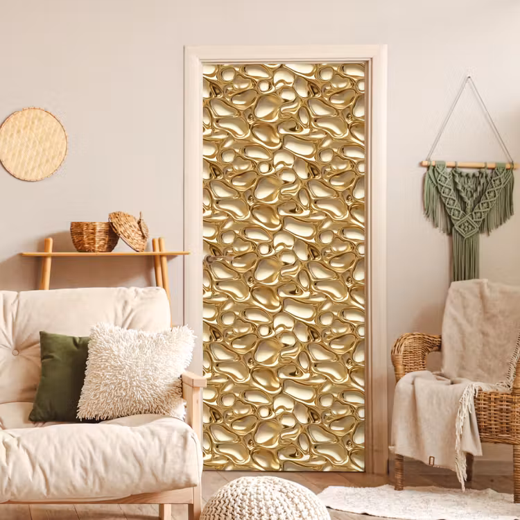 Abstract - Modern - Goud deurposter klein 289 -sfeer2
