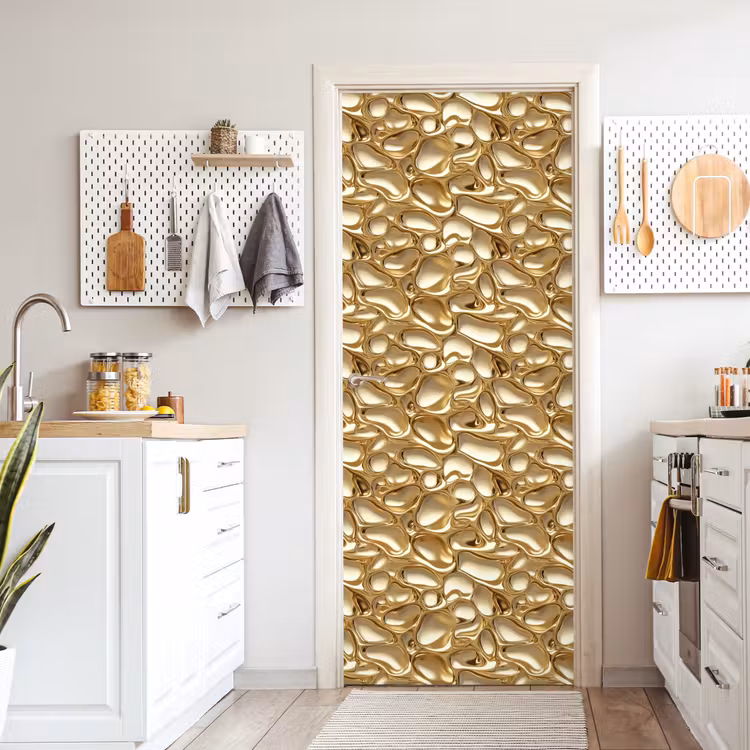 Abstract - Modern - Goud deurposter klein 289 -sfeer5