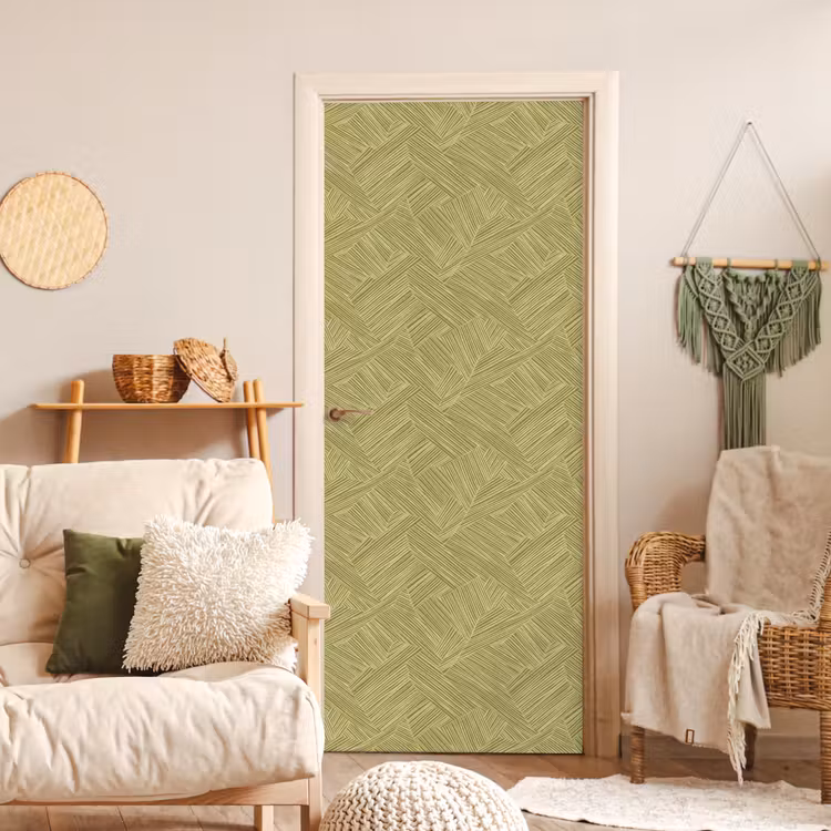 Abstract - Modern - Groen deurposter klein 289 -sfeer2