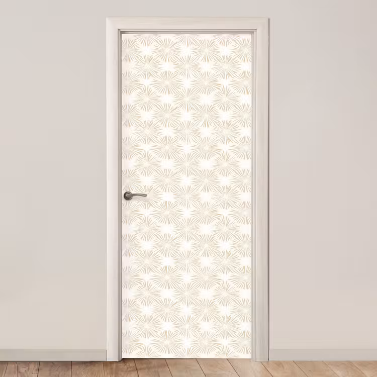 Abstract - Motief - Beige deurposter klein 289 -3d_beige