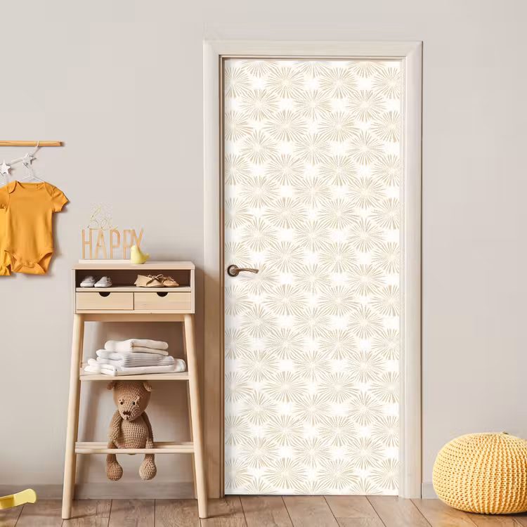 Abstract - Motief - Beige deurposter klein 289 -sfeer4