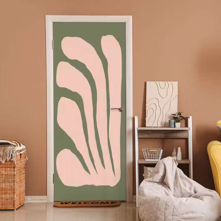 Abstract - Natuur - Pastel - Roze deurposter klein -sfeer1