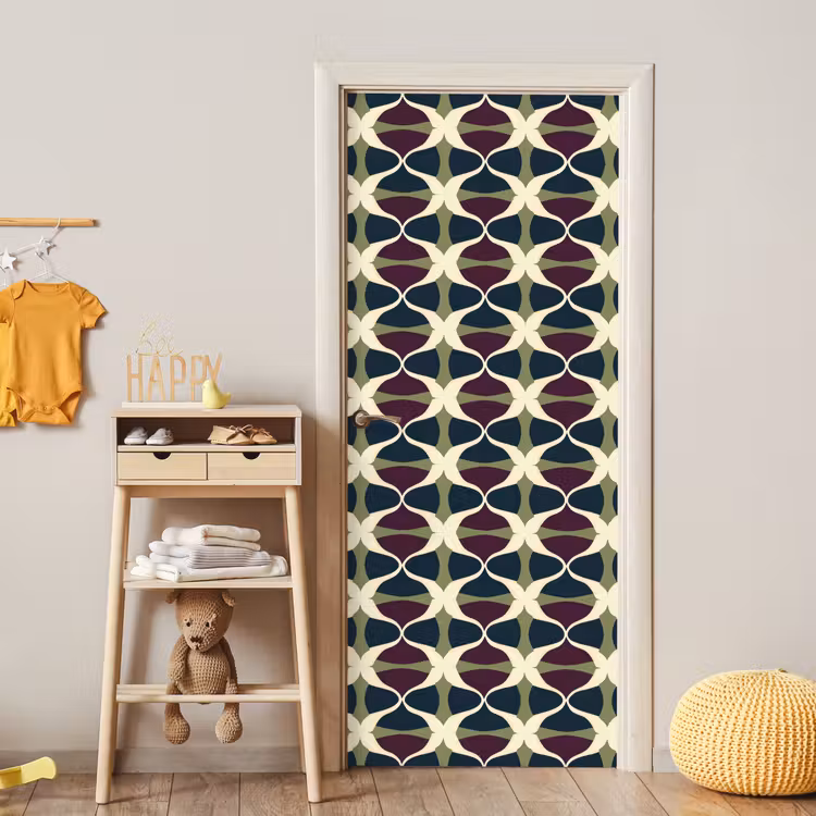 Abstract - Retro - Kleurrijk deurposter klein 289 -sfeer4