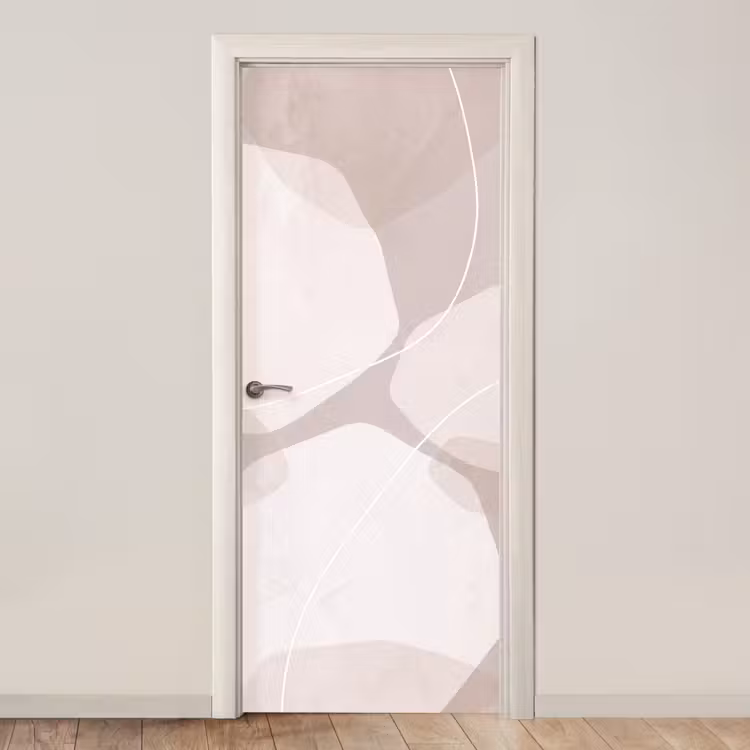 Door sticker - Abstract - Shapes - Beige - Abstract - Vormen - Beige deurposter klein