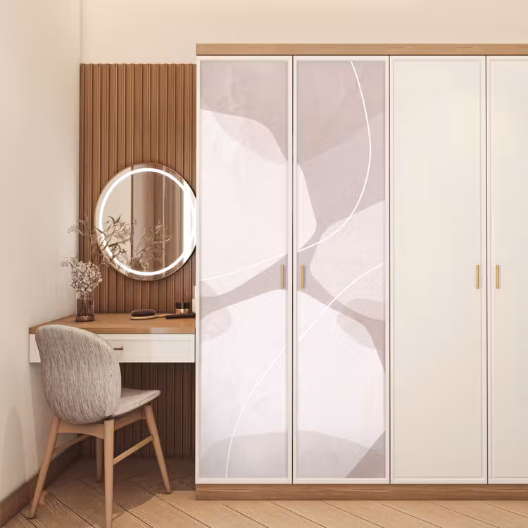 Door sticker - Abstract - Shapes - Beige - Abstract - Vormen - Beige deurposter klein