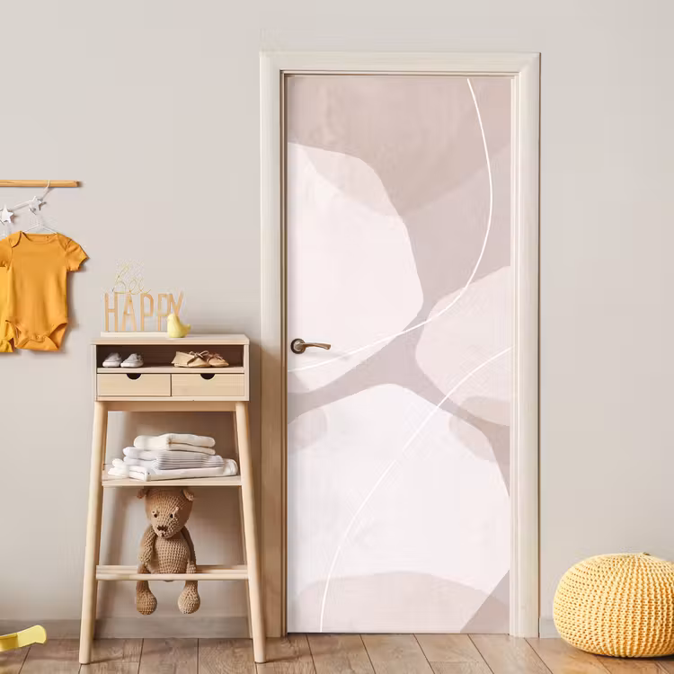Door sticker - Abstract - Shapes - Beige - Abstract - Vormen - Beige deurposter klein