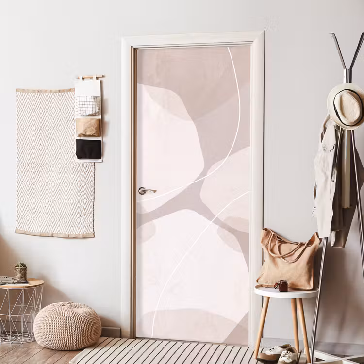 Door sticker - Abstract - Shapes - Beige - Abstract - Vormen - Beige deurposter klein
